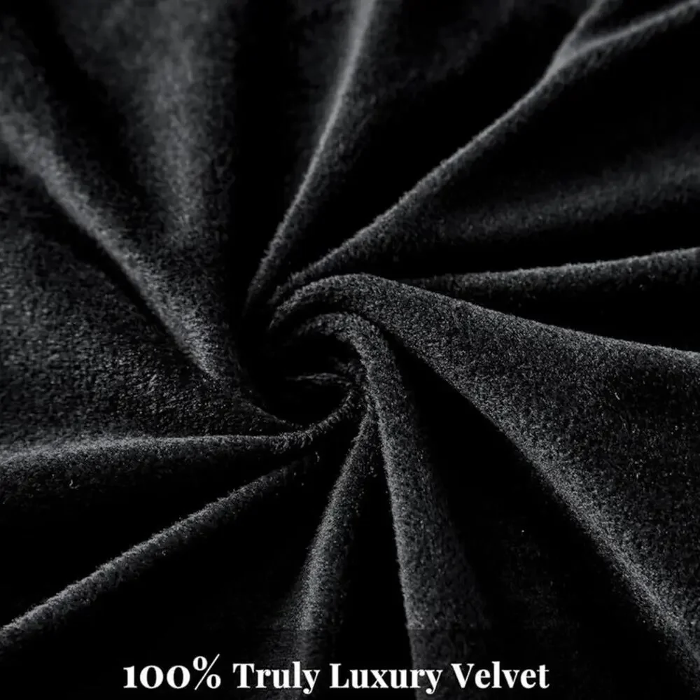 🆕 Black Velvet Duvet Set King Luxury Bedding Hotel Style Moody Cozy Soft Velour